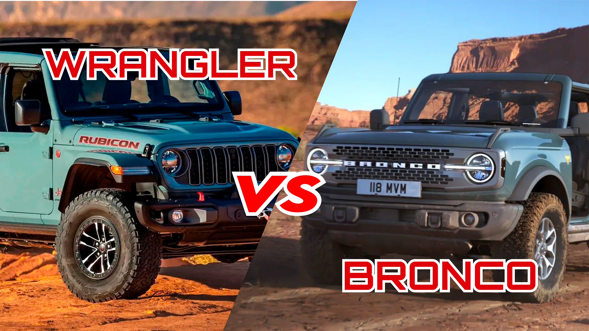 Jeep Wrangler vs Ford Bronco